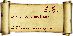 Lukáts Engelhard névjegykártya